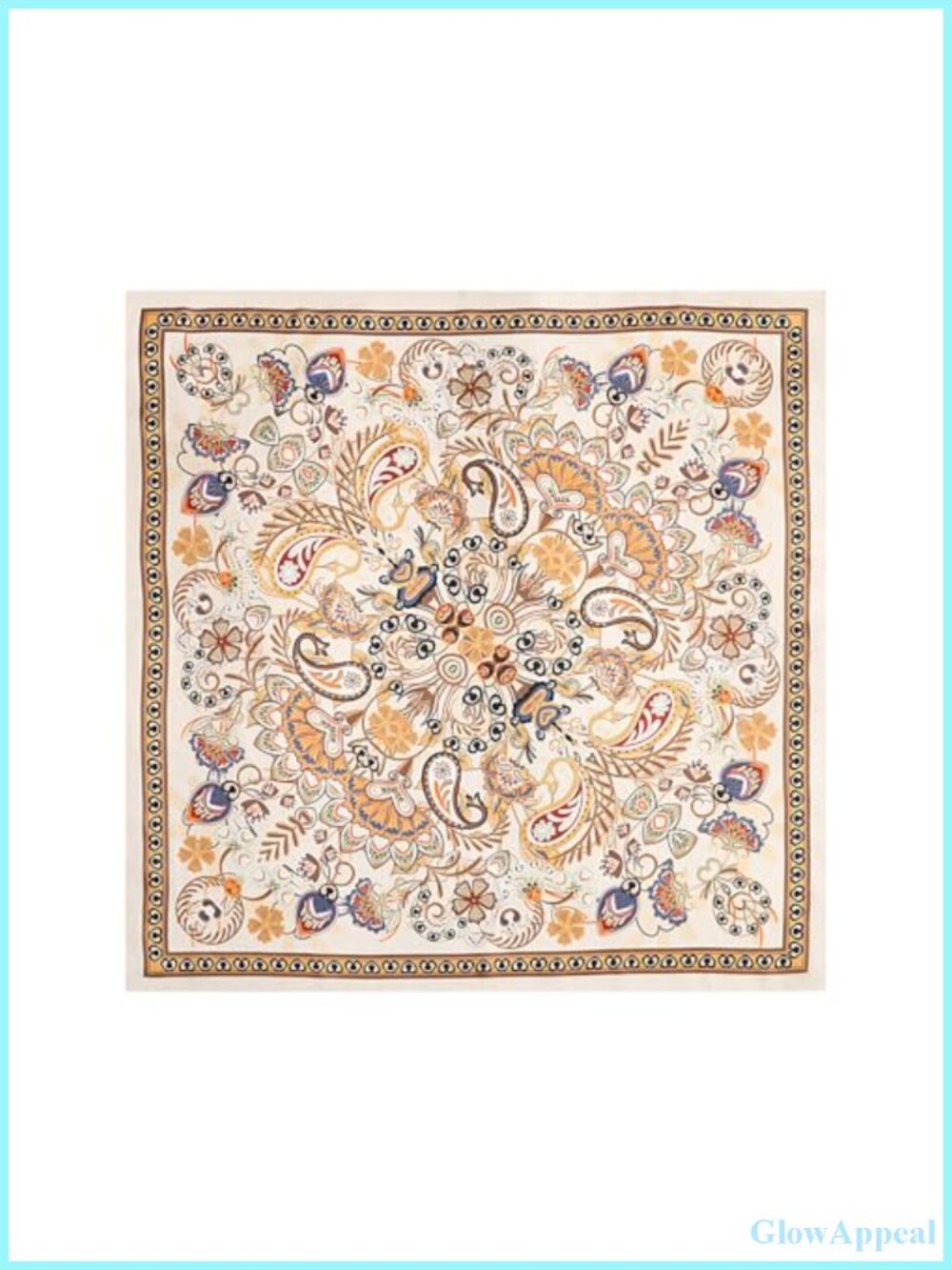 Vintage Paisley Satin Head Scarf for Women Men Silk-Like Hair Wrap 27.5"